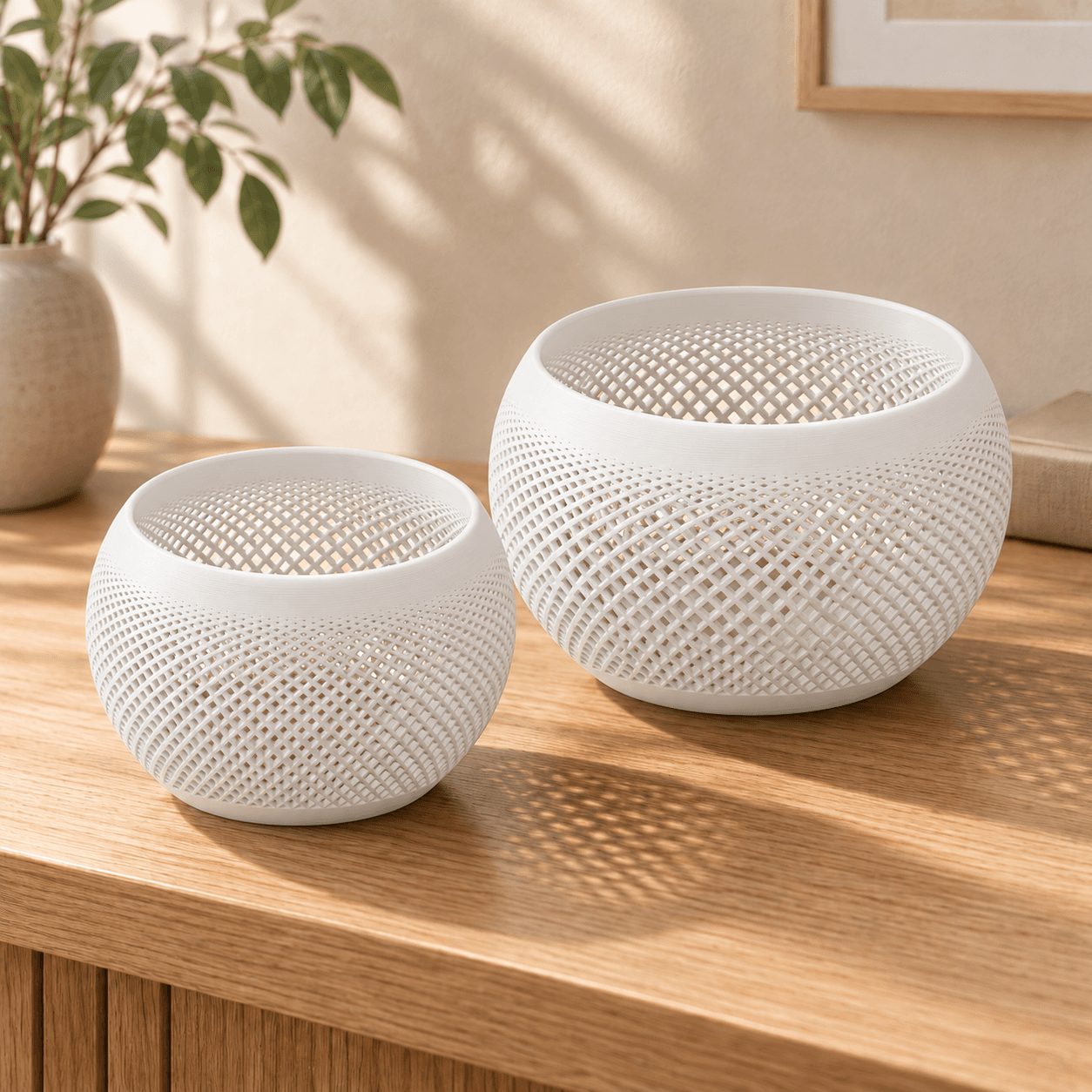 MESH · Schalen-Duo in Weiß